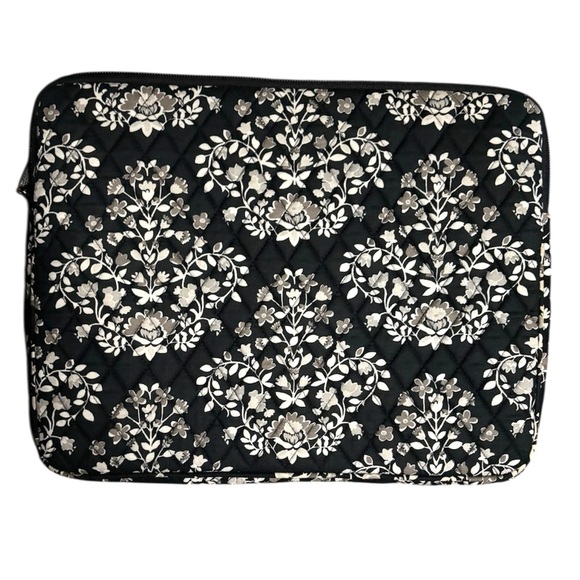 Vera Bradley Handbags - Vera Bradley Laptop Sleeve Black White 13 Inch Padded Case Travel Bag